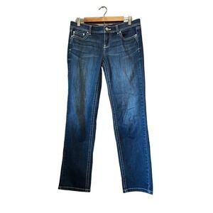 white house black market Jeans Embellished Pockets Dark Wash Denim Jeans